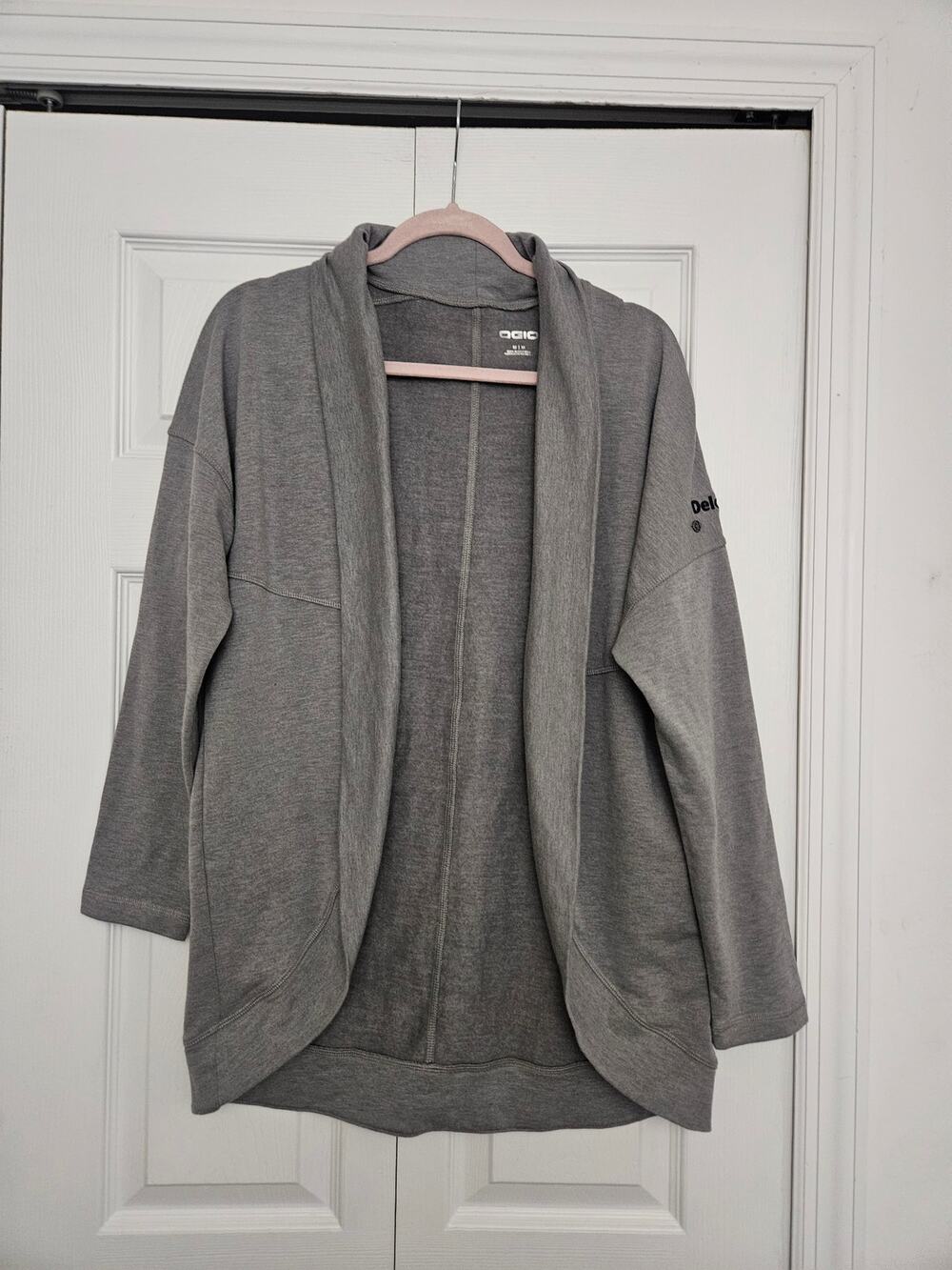 Deloitte OGIO Heather Grey Luuma Cocoon Fleece Open Cardigan, Women's Med NWOT